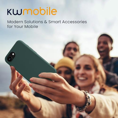 kwmobile Case Compatible with Apple iPhone 17e / iPhone 16e Case - Soft Slim Protective TPU Silicone Cover - Blue Green - color: blue green