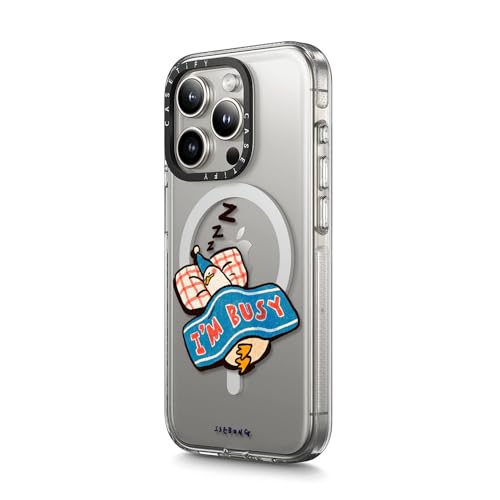 CASETiFY for iPhone 15 Pro Max Case - Impact Clear Compatible with MagSafe | Not Yellowing | 6.6 ft. 3X Military Grade Drop Protection | I'm so busy | Clear - color: I'm so busy, size: Iphone 15 Pro Max (6.7")