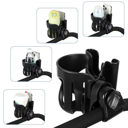 Accmor Stroller Cup Holder, Cup Holder for Walker Bike Wheelchair - color: Cup Phone Holder-Black