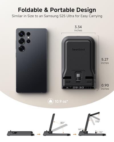25W USB C Fast 3-in-1 Foldable Charging Dock for Samsung A57 Galaxy Watch
