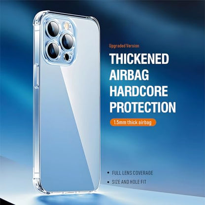 for iPhone 16 Pro Max Case,Anti-Yellowing,Military-Grade Drop Protection,Clear Slim Soft TPU,Airbag Shockproof Phone Case,2 Pcs - color: Clear for iphone 16 Pro Max