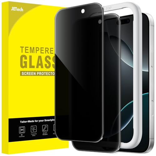 JETech Privacy Screen Protector for iPhone 16 Pro, 2-Pack - size: iPhone 16 Pro