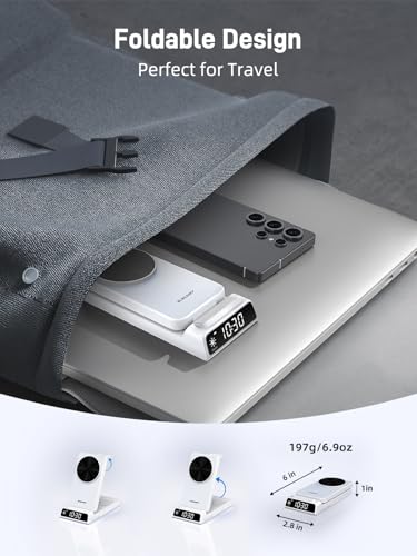 Magnetic Wireless Charger for Samsung, Charging Station for Galaxy S26 - color: White