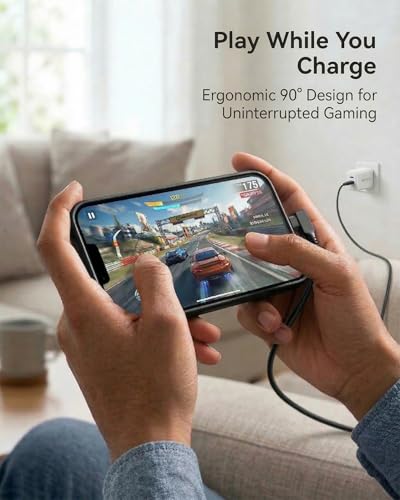 USB C to USB C Cable 25FT- 90 Degree Right Angle 60W Fast Charging - size: 25FT