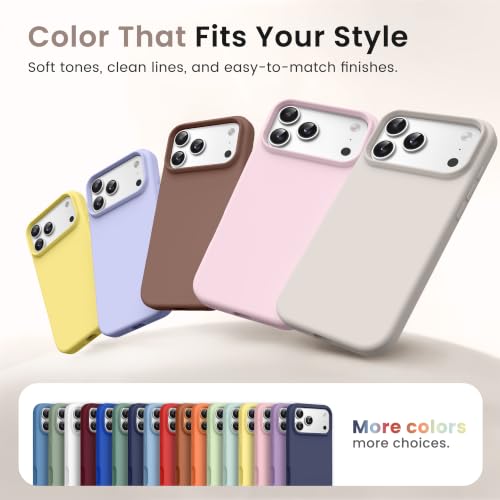GONEZ Magnetic for iPhone 17 Pro Case, Silicone Cover Stone - color: A-Stone, size: Iphone 17 Pro