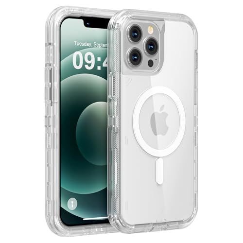 Follaroma for iPhone 12 Pro Max Case, Compatible with MagSafe, Heavy Duty Shockproof Protection Phone Cases, Anti-Drop, Dual Layer Transparent Magnetic Phone Case for iPhone 12 Pro Max, 6.7", Clear - color: Clear, size: iPhone 12 Pro Max 6.7''