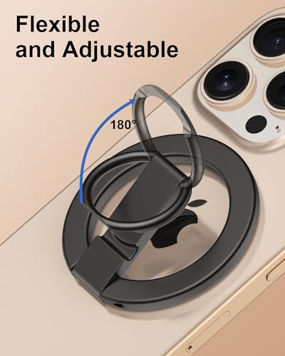 iPhone 17e Magnetic Phone Ring Holder, MagSafe Cell Phone Ring Holder Grip - color: Grey