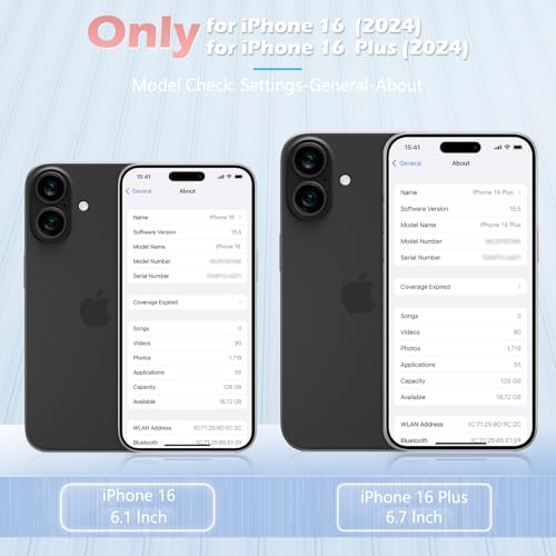 imluckies for iPhone 16 / iPhone 16 Plus/iPhone 17 Camera Lens Protector, AR+AF Tempered Glass 9H Anti-Scratch Metal Individual Lens Cover, HD Clear Camera Accessories, Glitter Black - color: Glitter Black