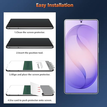 [3 Pack] for Galaxy S26 Ultra Matte TPU Screen Protector (Not Glass), Fingerprint Sensor Compatible, Anti-Glare, Touch Sensitive, Self-Healing, Full Adhesive Flexible Film