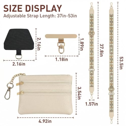 MOLOPPO Detachable Crossbody Phone Lanyard for iPhone, Chestnut Brown - color: Chestnut Brown