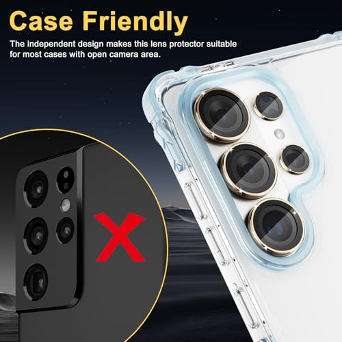 Camera Lens Protector for Samsung Galaxy S26 Ultra, Gold - color: Gold