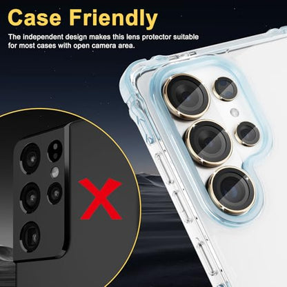 Camera Lens Protector for Samsung Galaxy S26 Ultra, Gold - color: Gold
