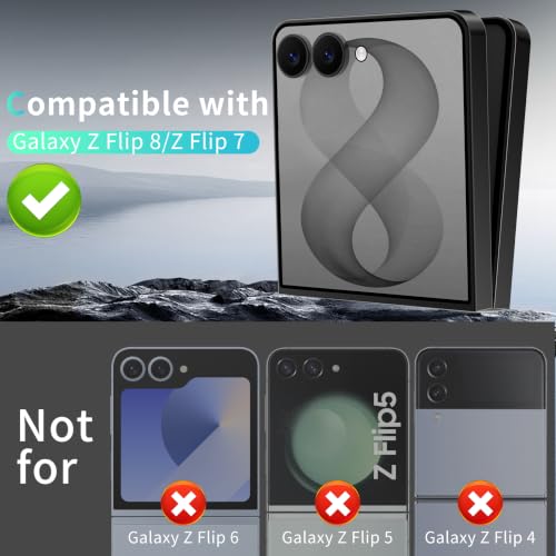 2 Pack for Samsung Galaxy Z Flip 8 Privacy Screen Protector | Outer Privacy 9H Tempered Glass Film, 25° Anti-Spy, Anti-Scratch, Easy Installation, Compatible with Z Flip 8 / Z Flip 7 - size: Galaxy Z Flip 8
