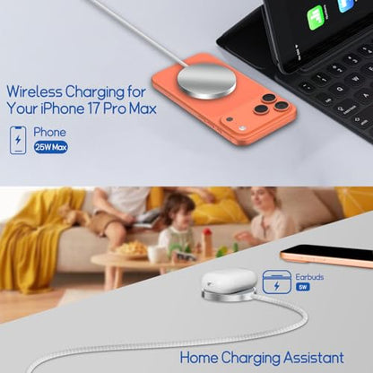 25W Wireless Charger High Speed Fast Charging Pad Qi2.2 Certified