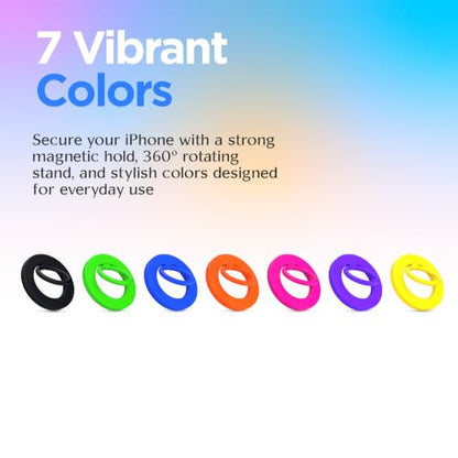 FELONY CASE - Blue Ring Grip and Stand - Version 2.0 - Improved Stronger Magnet, Magnetic Phone Ring Holder for MagSafe Compatible iPhone 17, 16, 15, 14, 13, 12, Pro, Pro Max - Drop Protection - color: Blue