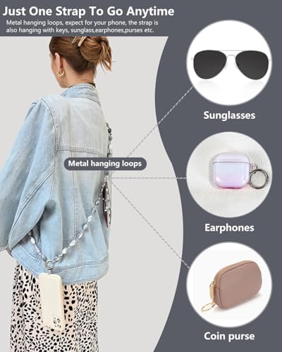 Phone Lanyard, On-the-Go Universal Crossbody Strap Neck Lanyard with Phone Tether Patches for Most Cellphones - color: P