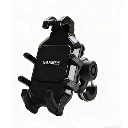 Motorcycle Phone Mount Holder, 8-Claw Anti-Shake Bike Phone Mount with Secure Lock & Vibration Dampener,Fits 4.7-7.2" Phones for Motorcycle, Bicycle, Scooter, ATV
