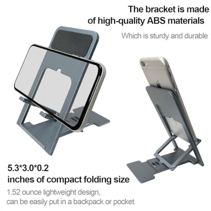 POQOD Ultrathin Cell Phone Stand for Desk, Foldable Phone Stand - color: Grey-Ultrathin