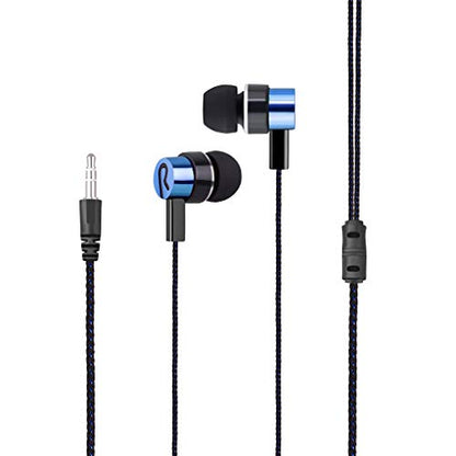 4 Pack Wired Earbuds 3.5MM 3 Pole Stereo Earphone in-Ear Headphone Without MIC 1Meter Braided Cord Headset for MP3 Cassette Recorder CD Player Music Phone Computer Laptop PC Tablet