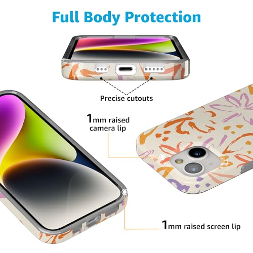 Casely iPhone 15 Plus Case | Hibiscus Blooms | Hawaiian Floral | Compatible with MagSafe | Classic Ultra Slim Design - color: Hibiscus Blooms | Hawaiian Floral