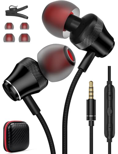 Wired Earbuds for Chromebook Laptop PC,3.5mm in Ear Headphones for Kindle - color: Black