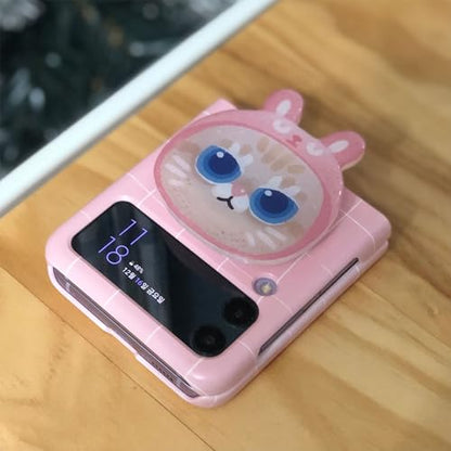 GRIPTOK Cute 2D Bunny Expandable Collapsible Mobile Phone Grip Stand Holder for Smartphone, Tablet, Cell Phone Accessory