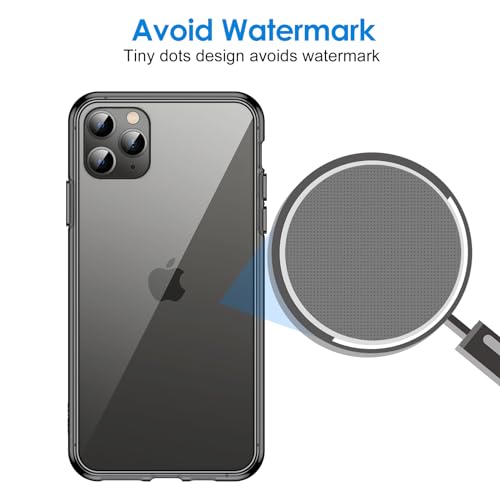 JETech Case for iPhone 11 Pro Max, Anti-Yellowing, Black | Shockproof Protection, Scratch Resistant Hard PC Back, Durable Transparent TPU Bumper - color: Black