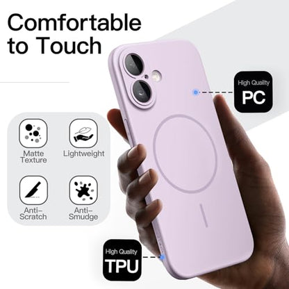 JETech Magnetic Slim Case for iPhone 17, Lavender - color: Lavender, size: iPhone 17