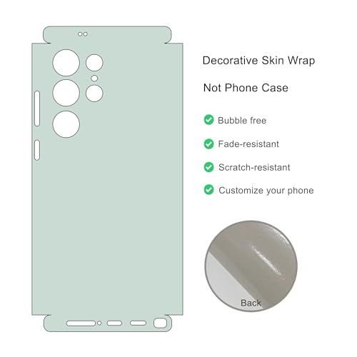 2 Pack Skin Wraps Compatible with Samsung Galaxy S24 Ultra (Turquoise) - color: Turquoise