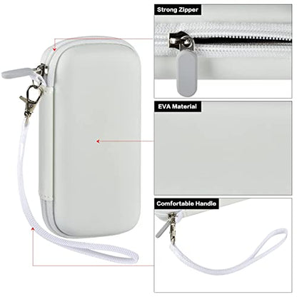 Case for Anker Magnetic Battery 10,000mAh Foldable Wireless Portable Charger, 633/622/621/321 5,000mAh Power Bank (MagGo) Holder, Storage for Baseus Power Delivery -Case Only (White, Medium) | 5000mAh/10000mAh Magnetic Battery Wireless Power Delivery, Har