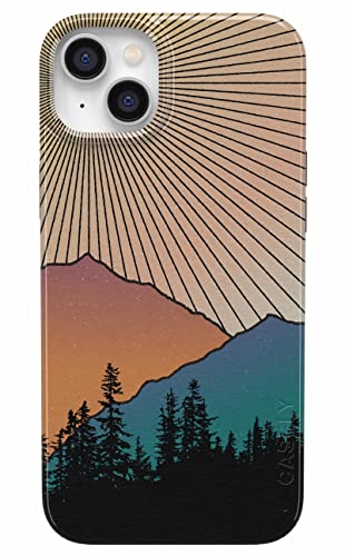 Casely iPhone 15 Plus Case | Golden Hour | Mountain Sunset | Compatible with MagSafe | Classic Ultra Slim Design - color: Golden Hour | Mountain Sunset