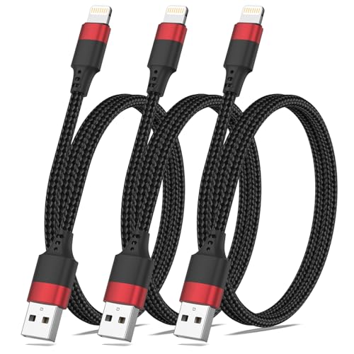 Vienceen 1.5ft Lightning Cord Braided, [MFi Certified] 18 Inch USB to Lightning Data Transfer Cable, 3 Pack Short iPhone 14/13 Cord Fast Charging for iPad Pro/Mini, AirPods, CarPlay - size: 1.5FT