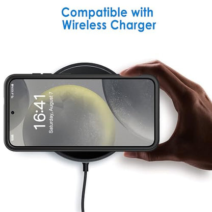 Battery Case for Galaxy S24 Plus,12000mAh Large Capacity Rechargeable Portable Protective Extended Charger Cover Compatible with Galaxy S24 Plus (6.7 inch) Wireless Charging Case with Carplay-Black - size: Galaxy S24 Plus