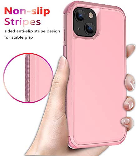 Diverbox for iPhone 13 Case [Shockproof] [Dropproof] [Dust-Proof],Heavy Duty Protection Phone Case Cover for Apple iPhone 13 (Pink) - color: 13-Pink