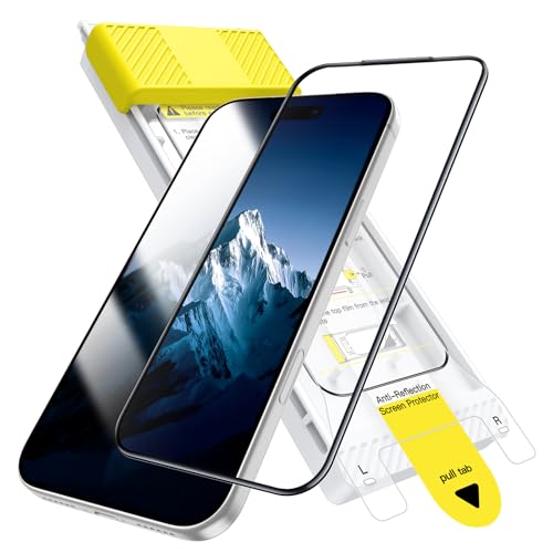 JETech 3D 9H+ Anti-Reflective Screen Protector for iPhone 17 Pro Max - size: iPhone 17 Pro Max