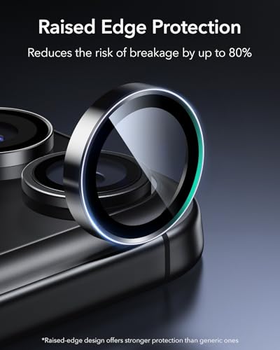 ESR for iPhone 17 Pro Max/17 Pro Camera Lens Protector, 1 Pack, Black - color: Black