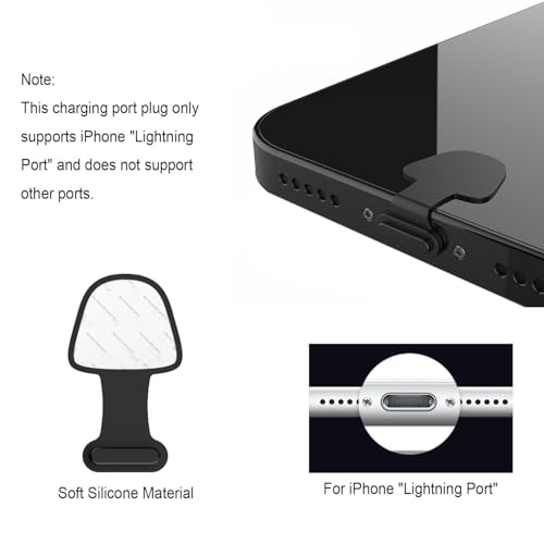 Dust Plug for Lightning, Charger Port Protects Charging Port Anti Dust Cover Anti-Lost Dust Plugs for Lightning, 10-Pack
