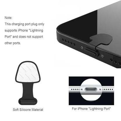 Anti-Lost Anti Dust Plug for 14 13 12 11 Pro Max/X/XS/XR, 7, 8 Plus, Silicone Phone Charging Port Dust Cover, with Speaker Mesh and Mounting Accessories, 8-Pack