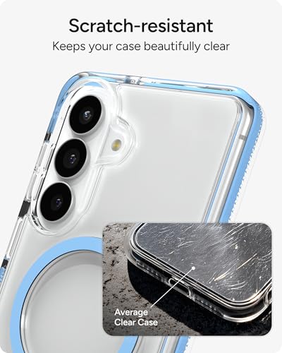 ZAGG Santa Cruz Snap Samsung Galaxy S26+ Case with Kickstand - ICY Blue, Magnetic Crystal Clear Protective Phone Cover, 13ft Drop Protection, Graphene Reinforced, Slim Case with Stand - color: Icy Blue, size: Samsung Galaxy S26 Plus