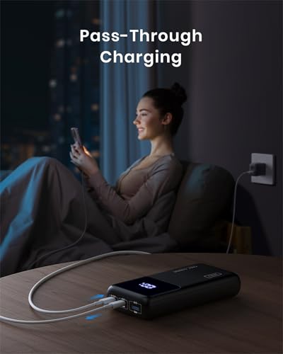 INIU Laptop Power Bank, Compact 25000mAh 100W Fast Charging Battery Pack - color: Black, size: Classic Size