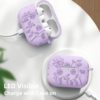 Lerobo for AirPods Pro 3 Case with Cleaner Kit & Keychain, Lavender - color: A-Lavender, size: AirPods Pro 3