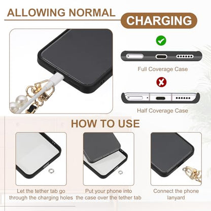uxcell Phone Lanyard, Crossbody Cellphone Chain with Tether Tabs - color: White