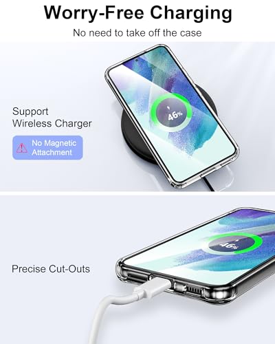 HOOMIL Case for Samsung Galaxy S21 FE 6.4-Inch, Non-Yellowing, Drop Protection, Anti-Scratch Transparent Hard Back Phone Cover - Crystal Clear - color: Clear, size: Samsung Galaxy S21 FE