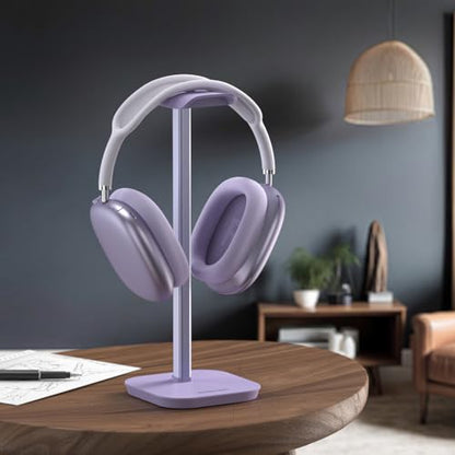 Headphone Stand, Aluminum Desk Headset Earphone Holder (Purple) - color: Purple