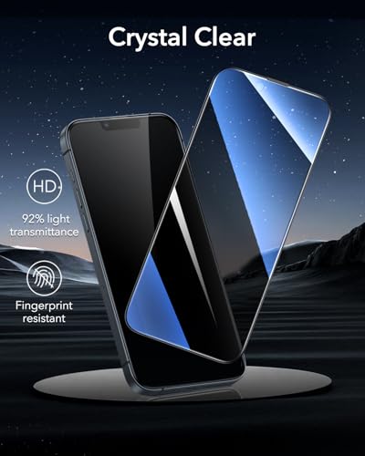 ESR 3 Pack for iPhone 17e/14/13/13 Pro Privacy Screen Protector, Armorite | 7X Impact Absorption, 9H+ Tempered Glass, Anti-Spy, for iPhone 17e/16e/14/13/13 Pro, UltraFit Tray, Full-Coverage Protection - size: iPhone 17e/16e/14/13/13 Pro 6.1 inch