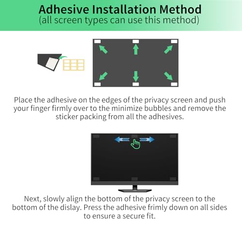 2 Pack 34 Inch Privacy Screen for 21:9 Curved and Flat Monitors - size: 2 Pack-34''Monitor Screen Protector (21:9)