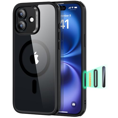 ESR for iPhone 16 Plus Case for MagSafe, Camera Control, Clear Black | Ultra Slim, 3X Military-Grade Drop Protection, Magnetic Phone Case, Impact Absorbing, Resists Scratches - color: Clear Black, size: iPhone 16 Plus 6.7 inch
