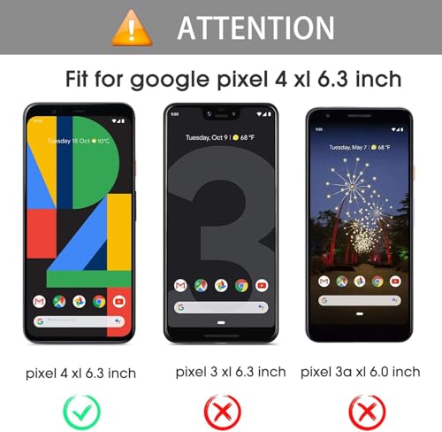 OMOTON [4 Pack] Screen Protector Compatible with Google Pixel 4XL, Tempered Glass Screen Protector for Google Pixel 4 XL 2019 Released, Scratch Resistant/Case Friendly - size: Pixel 4 XL - 6.3 Inch