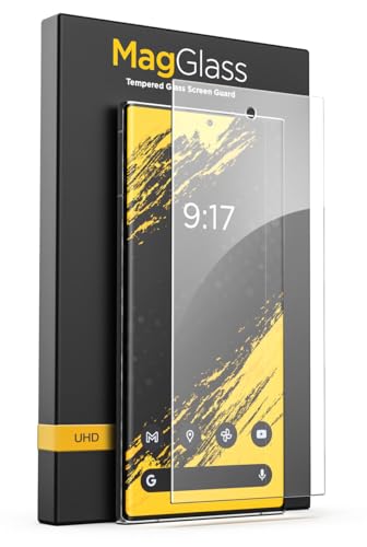 magglass HD Screen Protector for Samsung Galaxy S24 Ultra Tempered Glass with Camera Lens Guard (Easy Applicator Included) - style: HD