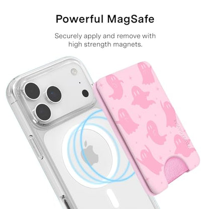 VELVET CAVIAR compatible with MagSafe Wallet 2.0 | Magnetic Card Holder Wallet for iPhone 17/16/15/14/13/12 or Phone Cases compatible with MagSafe | Ghosted Pink - color: Ghosted Pink